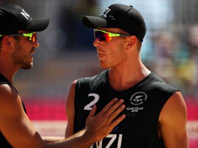 First up win for beach volleyball brothers