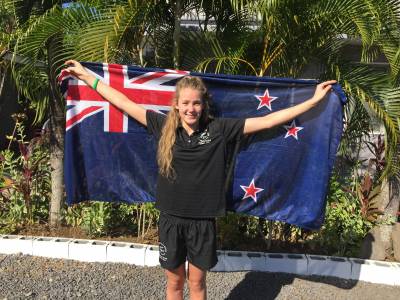 Bobbi Gichard - New Zealand flag bearer for Commonwealth Youth Games