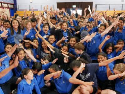 Olympian School visit with Siona Fernandes